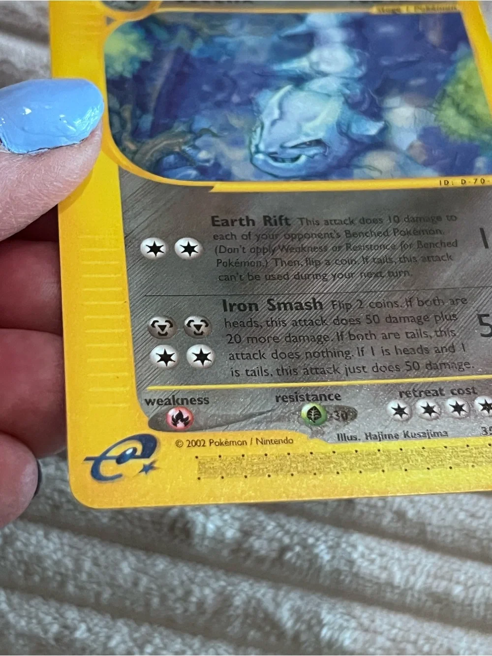 2002 RARE Aquapolis Steelix 15/147 NON Holo Pokémon Card